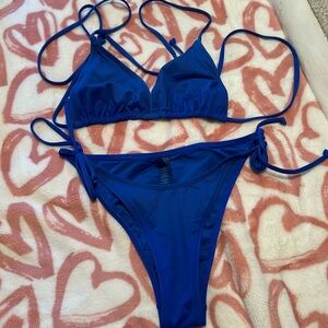 Skim Colbert, blue bikini sides, large